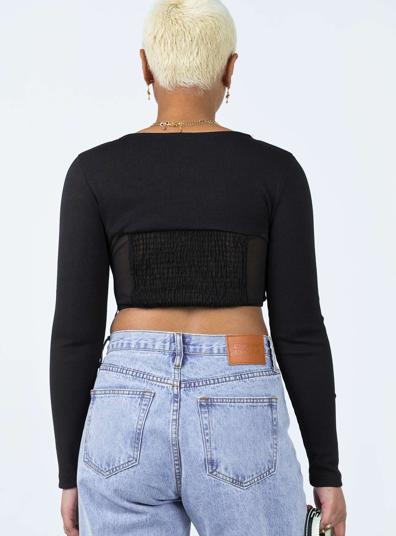 Not Your Baby Long Sleeve Top Black sold by Princess Polly product image thumbnail 4