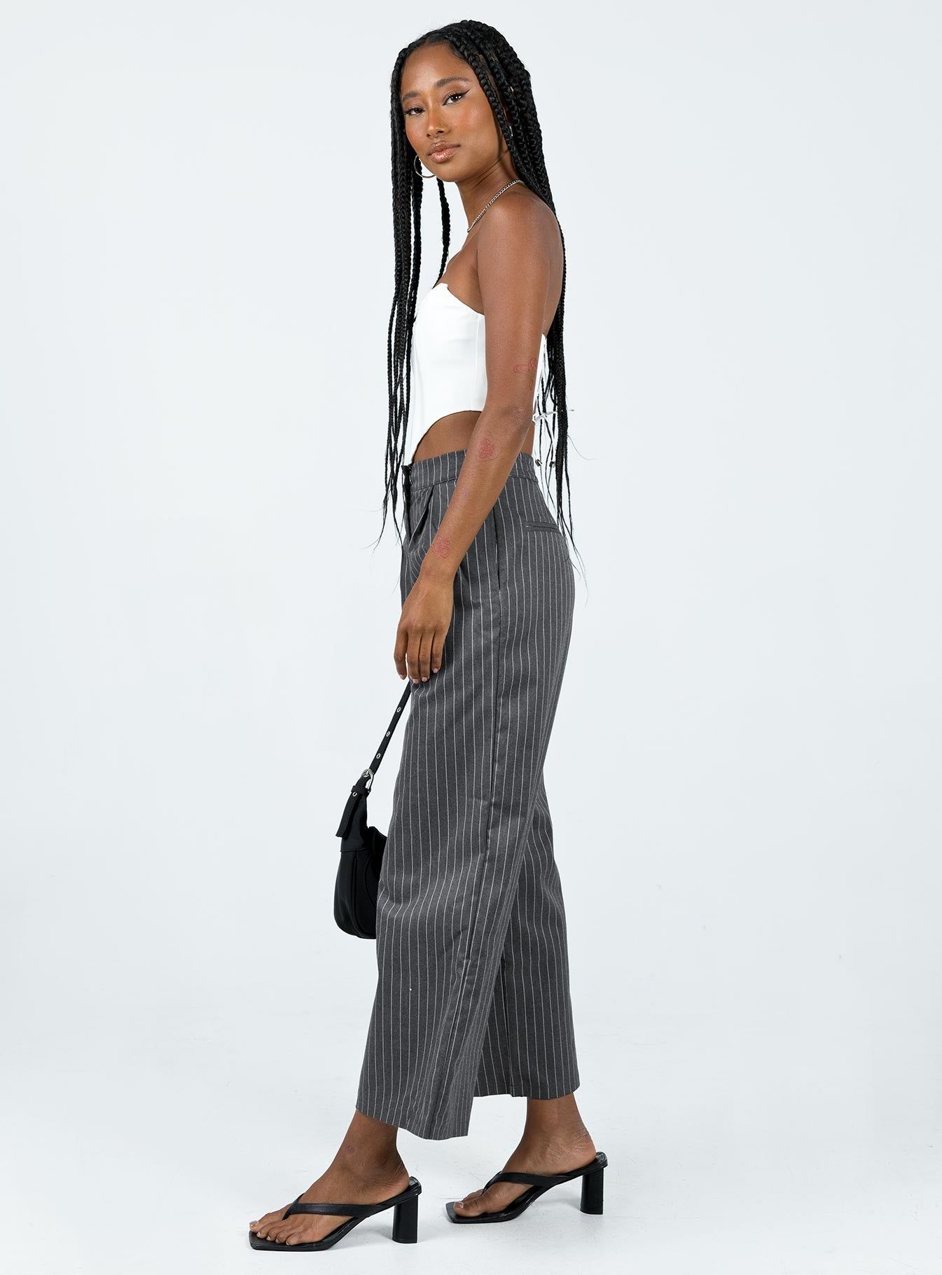 Montez Pants Grey Pinstripe sold by Princess Polly product image thumbnail 3
