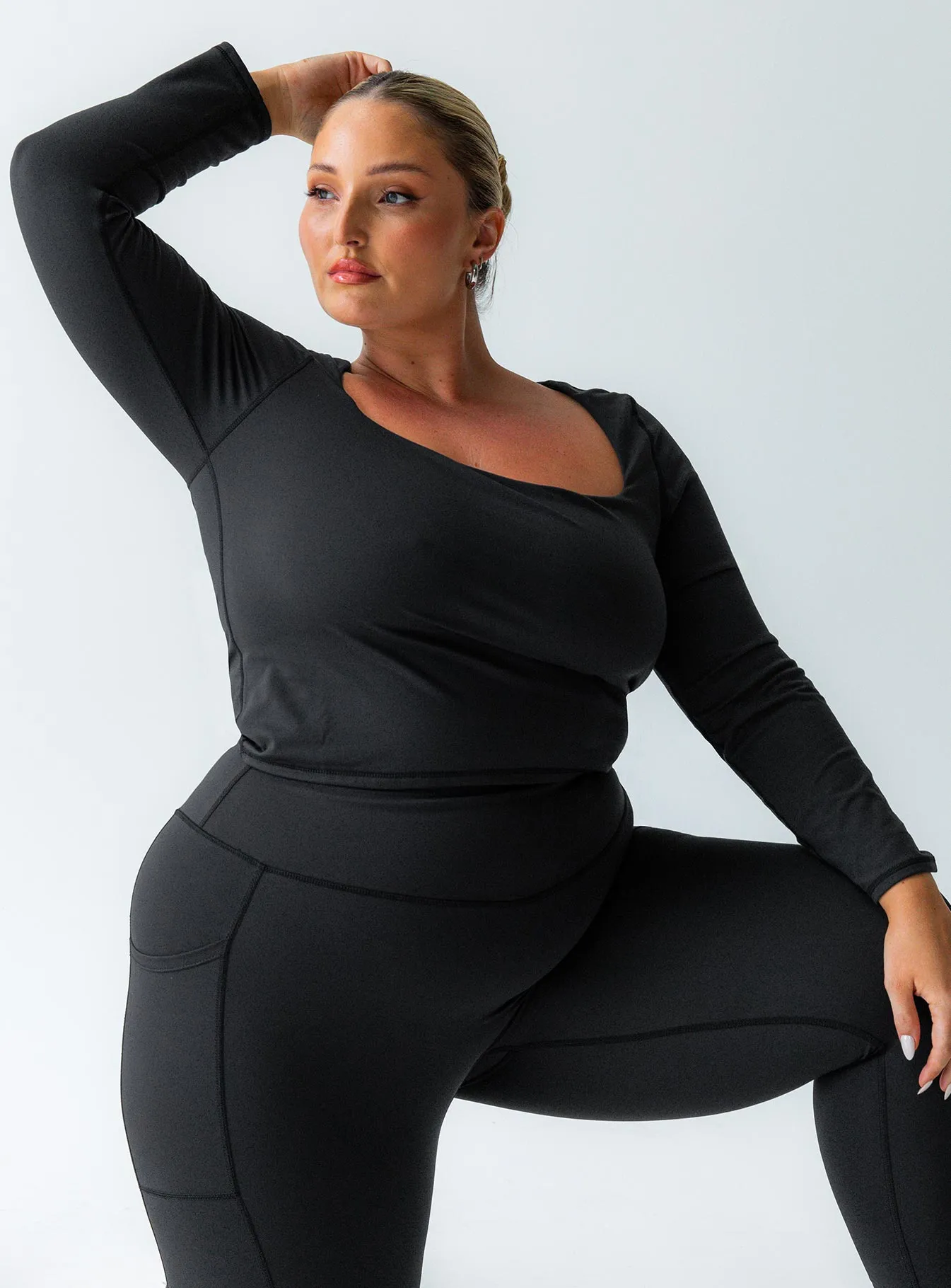 Thriving Activewear Top Black Curve sold by Princess Polly