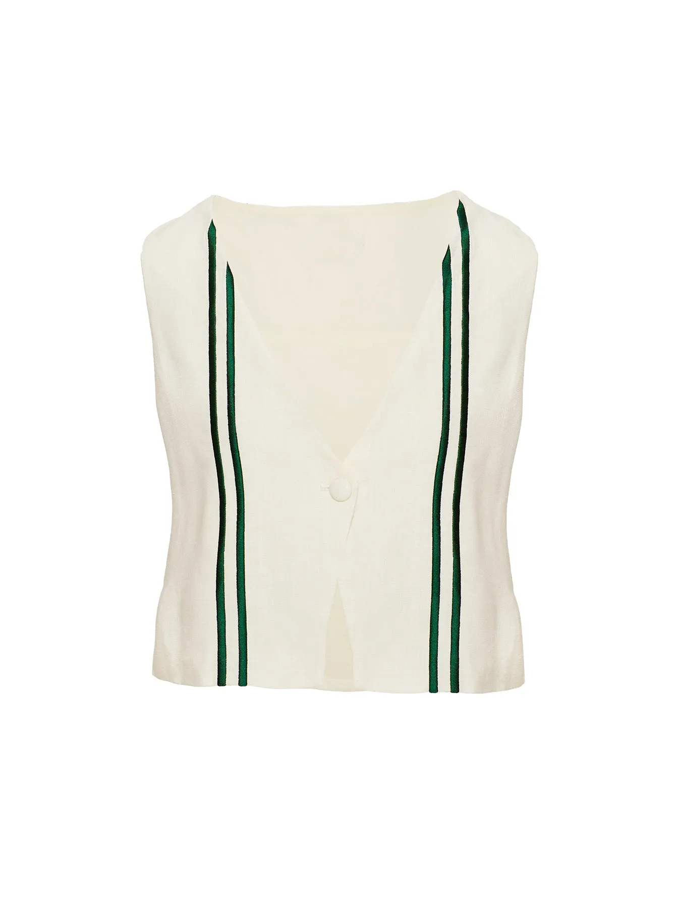 Heenny Vest Top White / Green sold by Princess Polly product image thumbnail 5