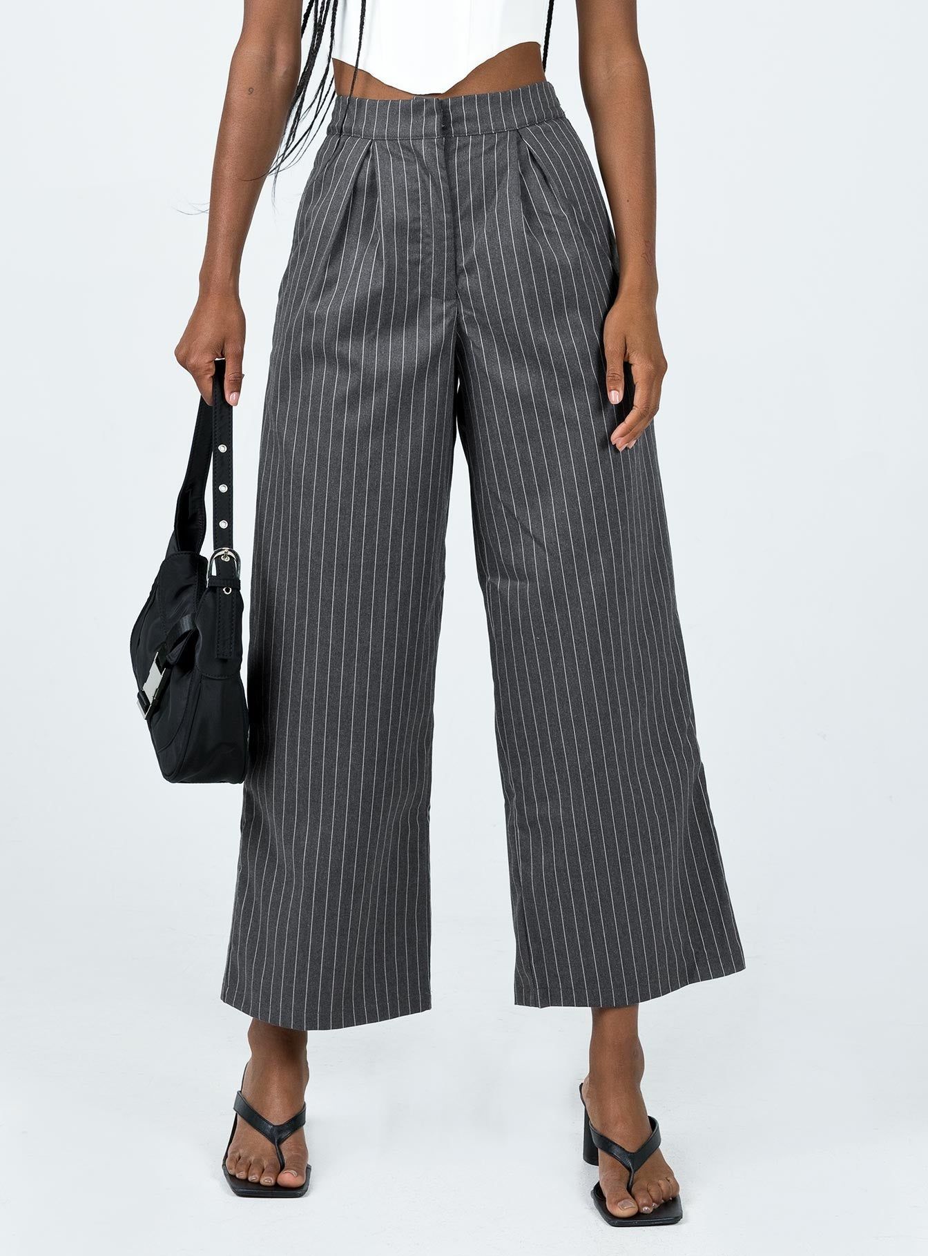 Montez Pants Grey Pinstripe sold by Princess Polly