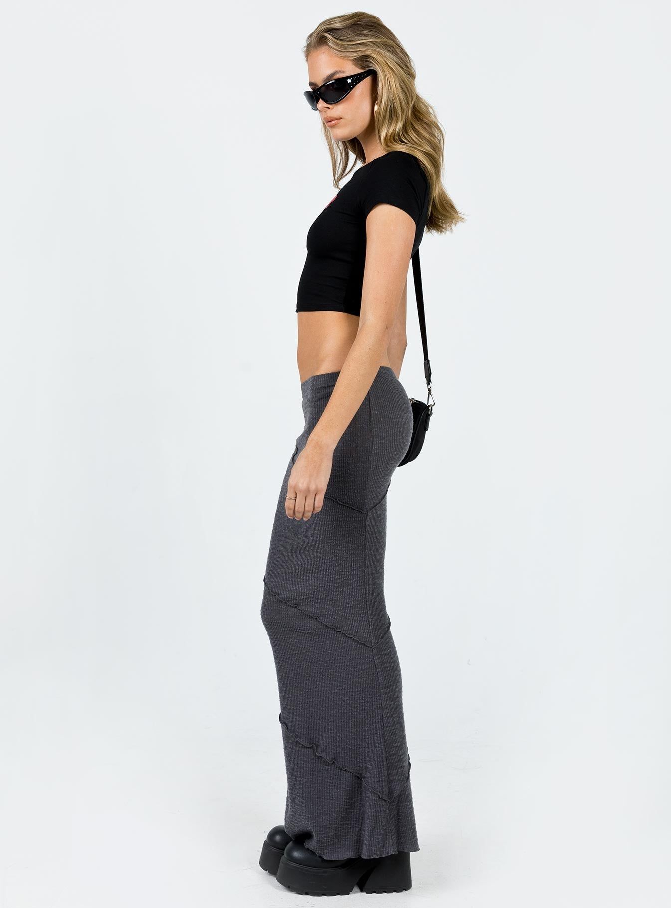 Oscar Maxi Skirt Grey sold by Princess Polly product image thumbnail 4