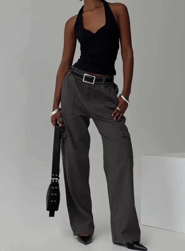 Pawley Cargo Pants Slate sold by Princess Polly