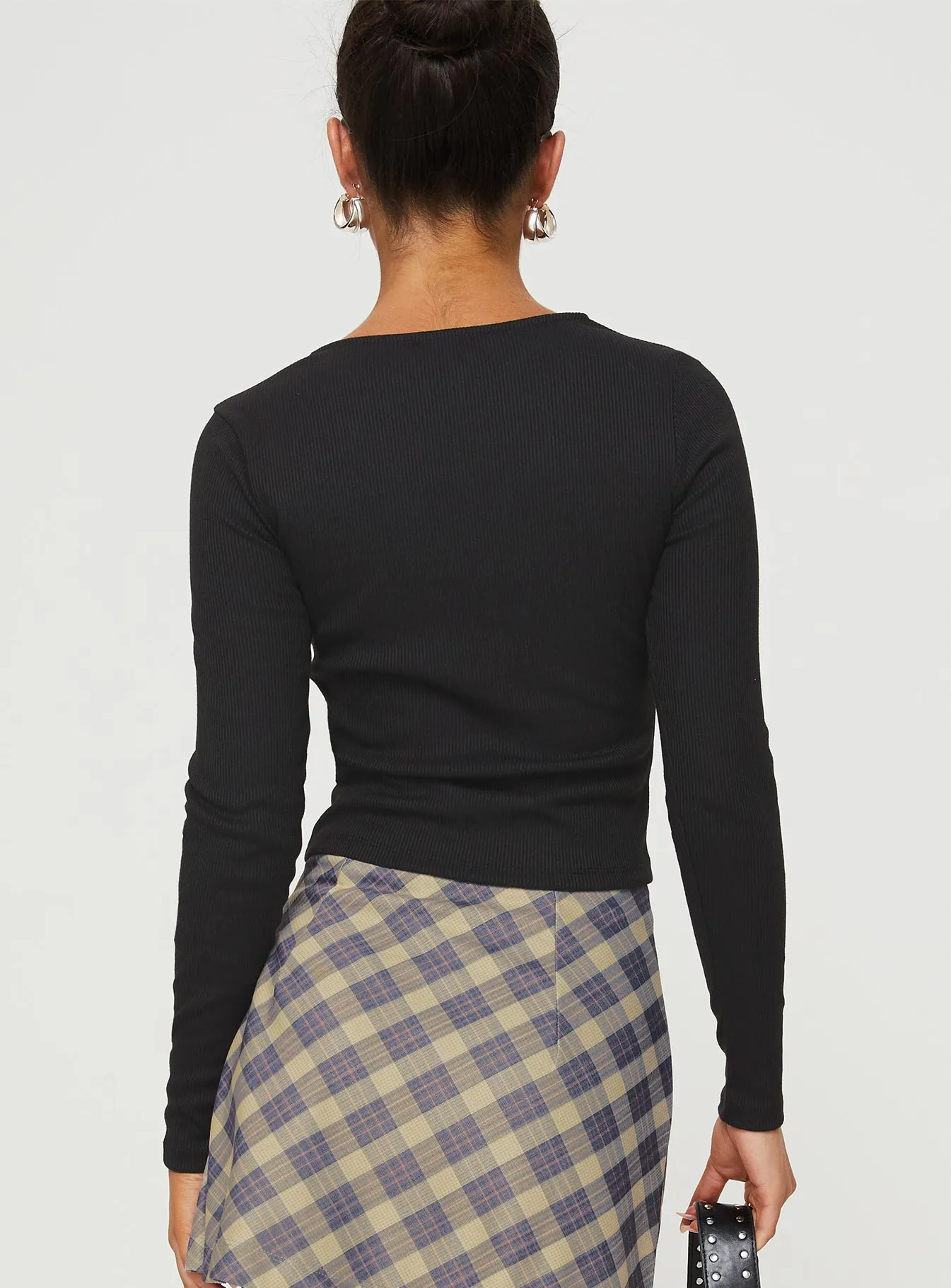 Cherries & Cream Long Sleeve Top Black sold by Princess Polly product image thumbnail 5