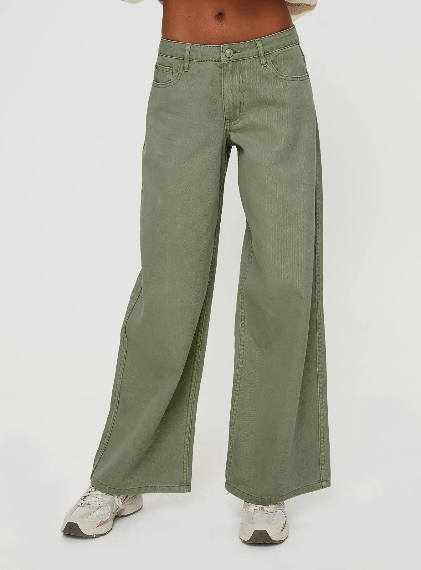 Ramos Low Rise Denim Jeans Sage sold by Princess Polly product image thumbnail 2