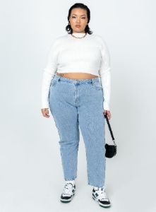 Arthur Long Sleeve Top White Curve sold by Princess Polly