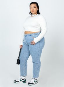 Arthur Long Sleeve Top White Curve sold by Princess Polly