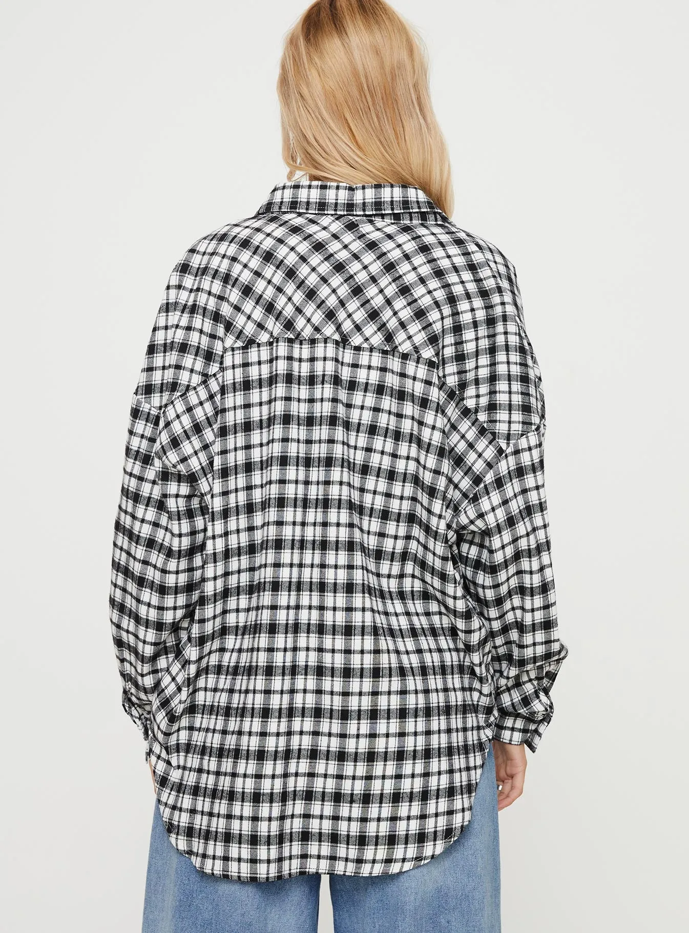 Medley Shirt Black / White Check sold by Princess Polly product image thumbnail 4
