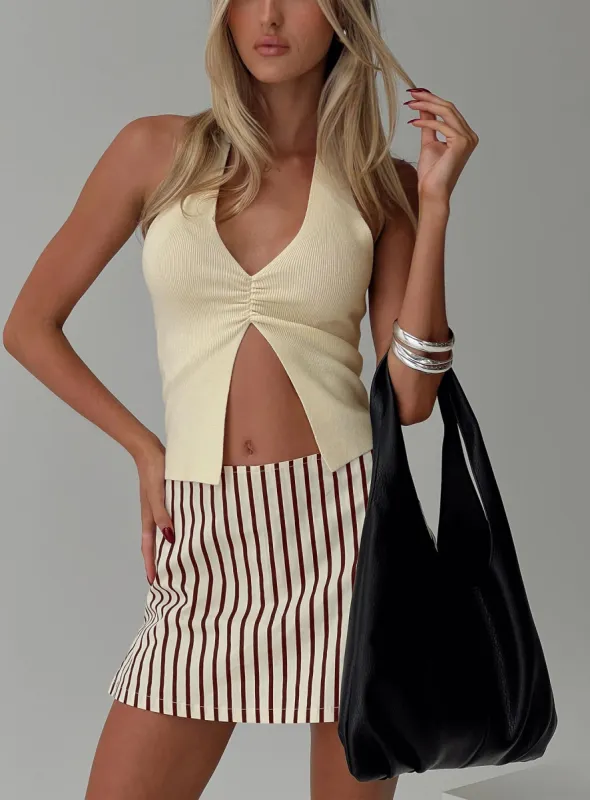 Kingley Halter Top Cream sold by Princess Polly