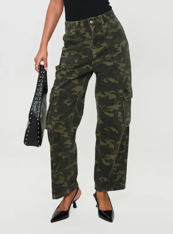 Bodhi Utility Cargo Pants Camo sold by Princess Polly