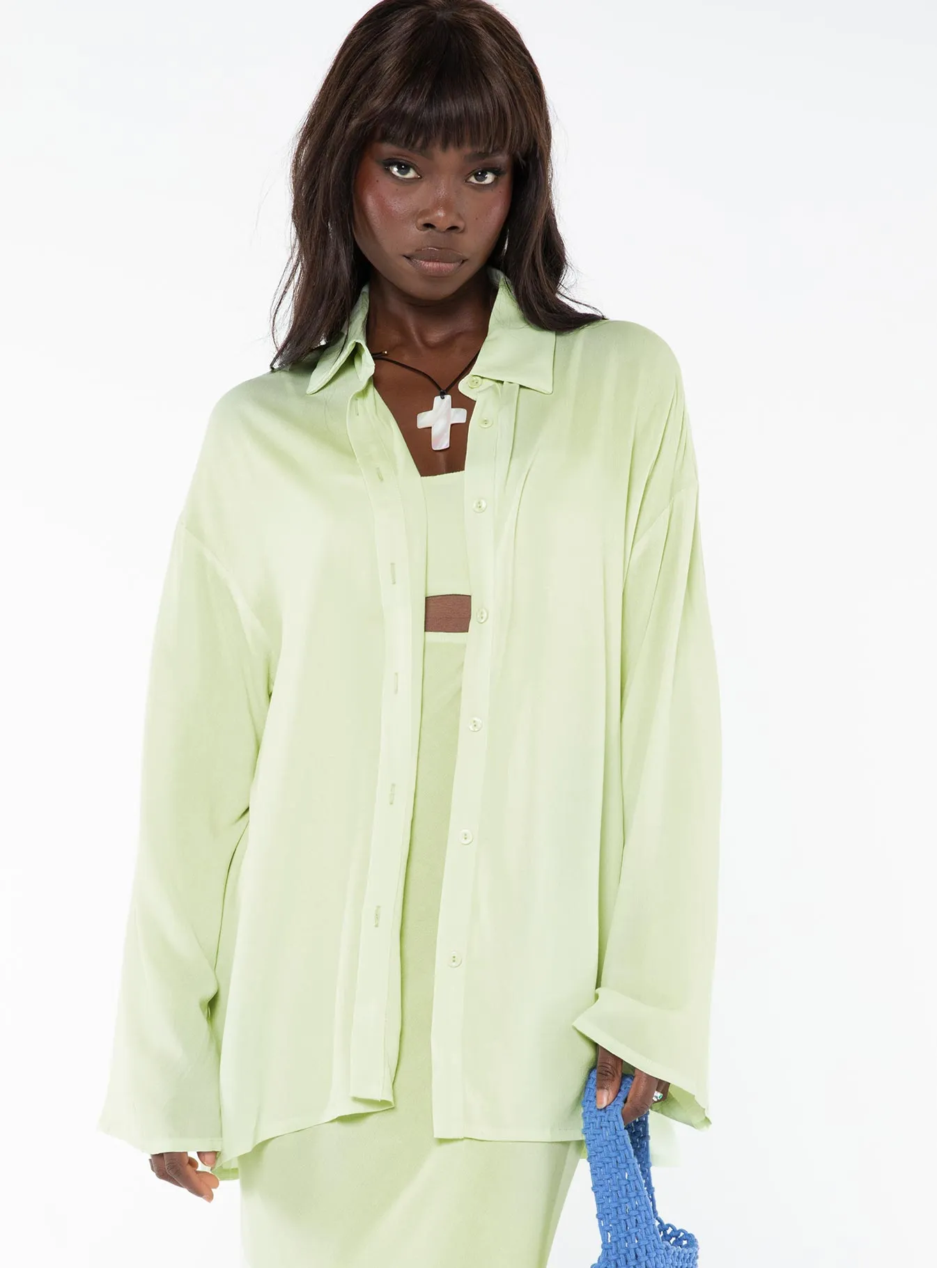 Freda Shirt Lime sold by Princess Polly product image thumbnail 2