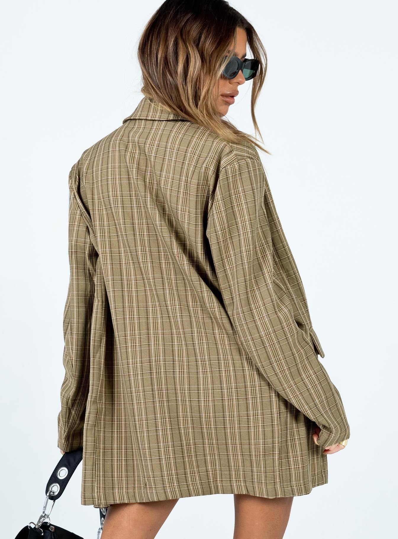 Paddie Plaid Blazer Multi sold by Princess Polly product image thumbnail 5