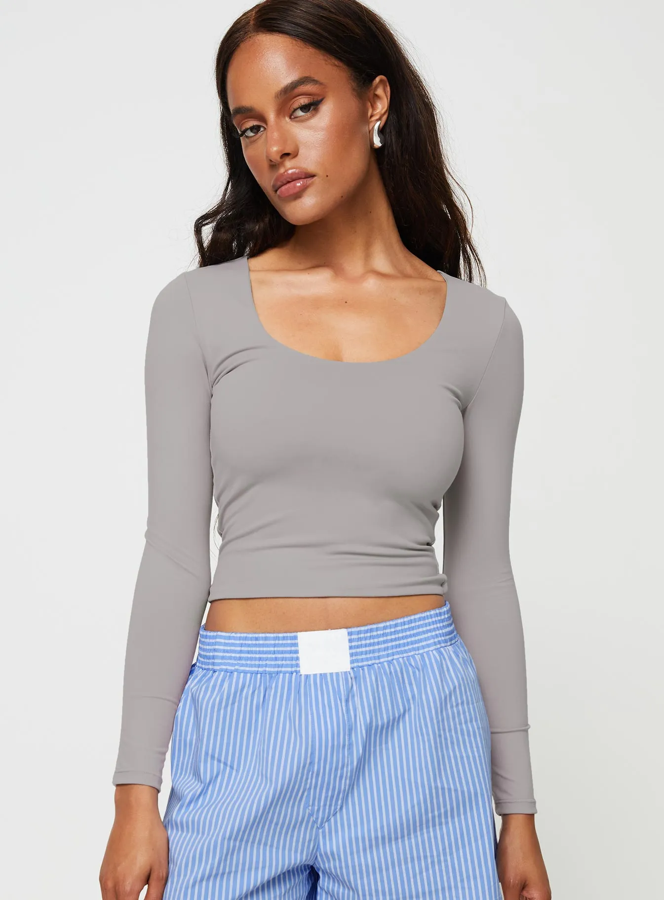 Rossi Long Sleeve Top Soot sold by Princess Polly product image thumbnail 2