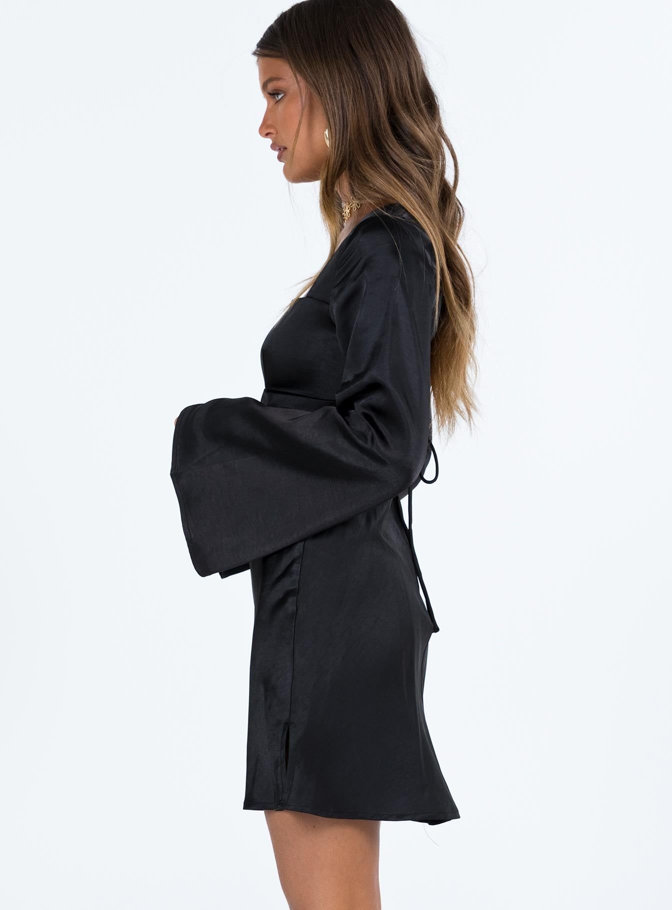 Braydon Long Sleeve Mini Dress Black sold by Princess Polly product image thumbnail 4