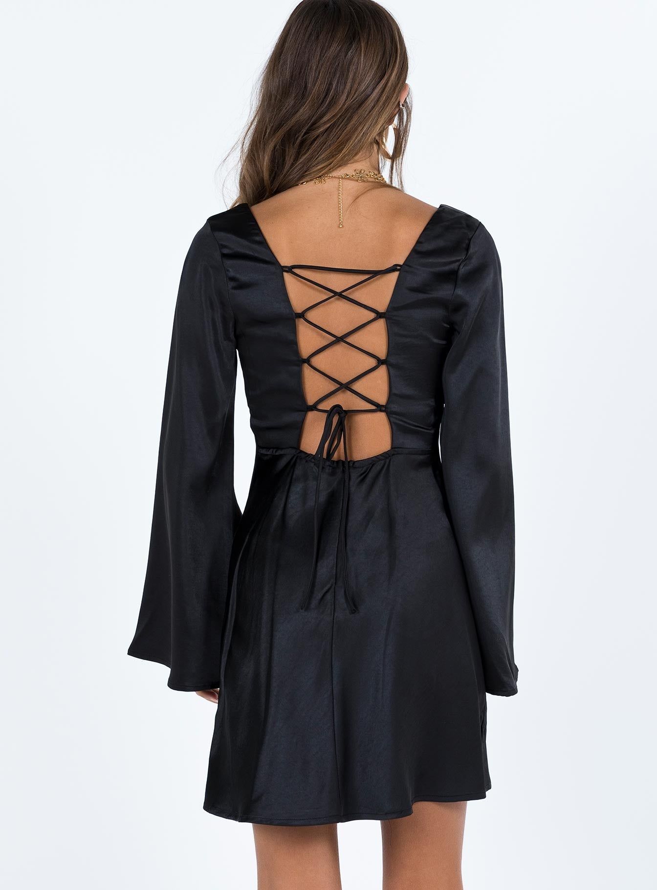 Braydon Long Sleeve Mini Dress Black sold by Princess Polly product image thumbnail 5