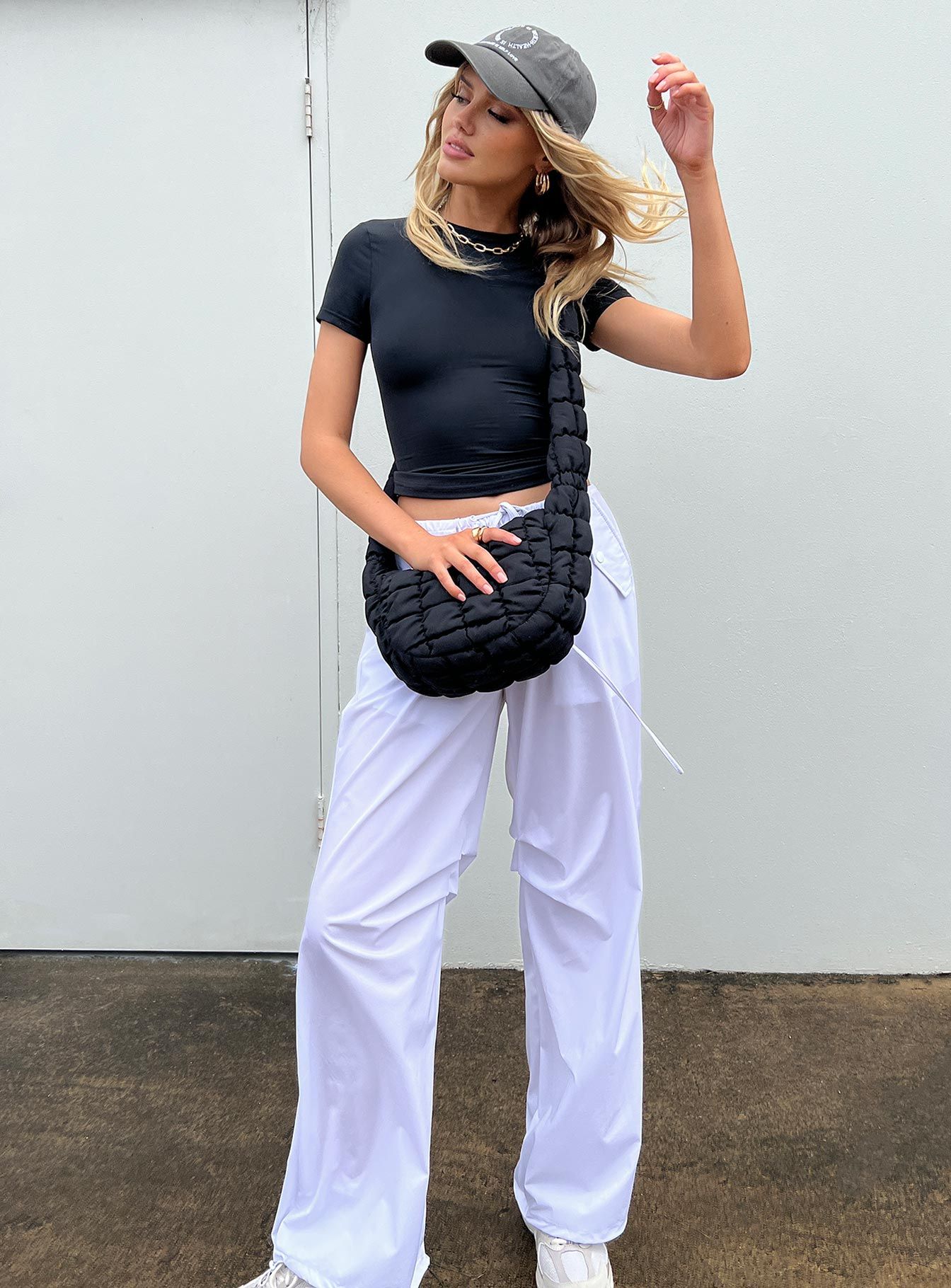 Snow Parachute Pants White sold by Princess Polly