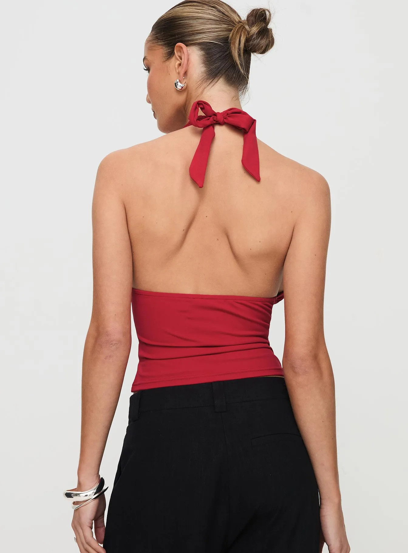 Whimsy Halter Top Red sold by Princess Polly product image thumbnail 5