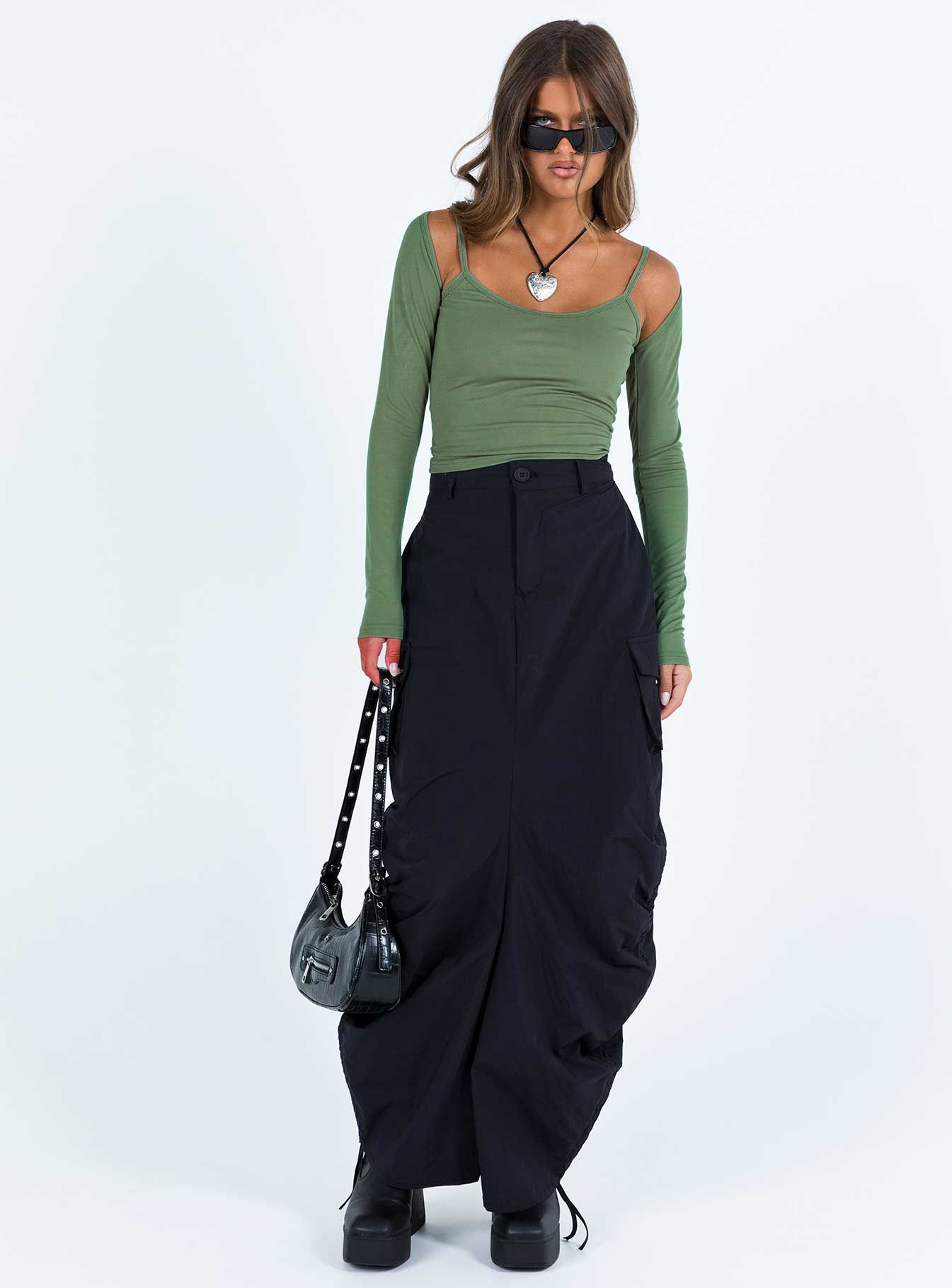 Hyden Long Sleeve Top Khaki sold by Princess Polly product image thumbnail 3