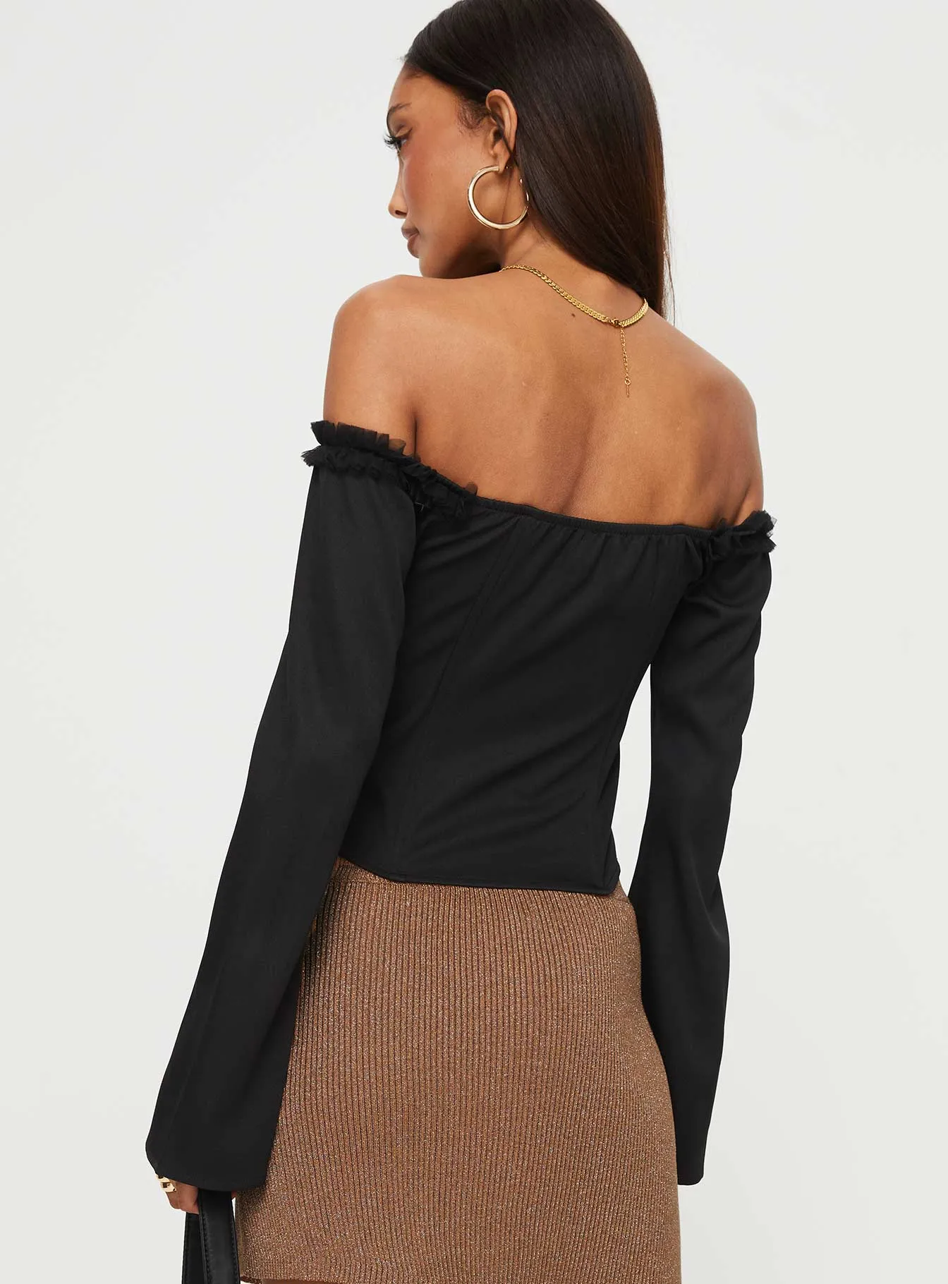 Avaah Off The Shoulder Top Black sold by Princess Polly product image thumbnail 5