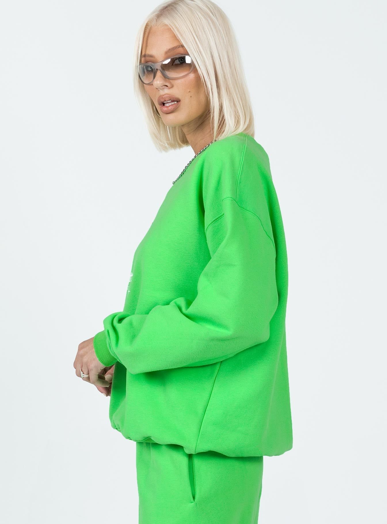 Only Four You Sweatshirt Green sold by Princess Polly product image thumbnail 4