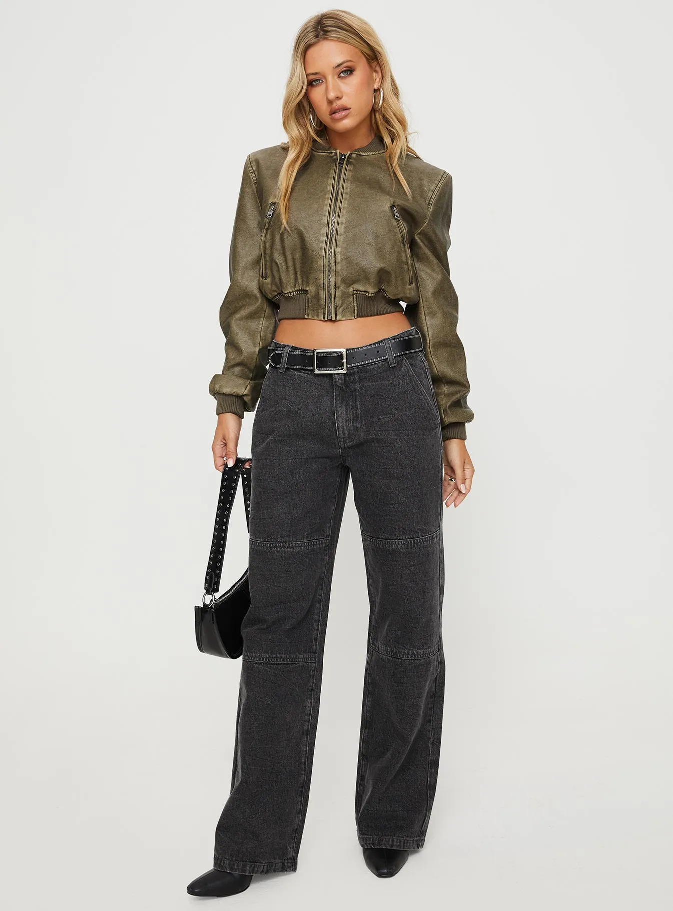 Allure Bomber Jacket Ash sold by Princess Polly product image thumbnail 3