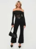 Cabarita Lounge Denim Jeans Washed Black sold by Princess Polly