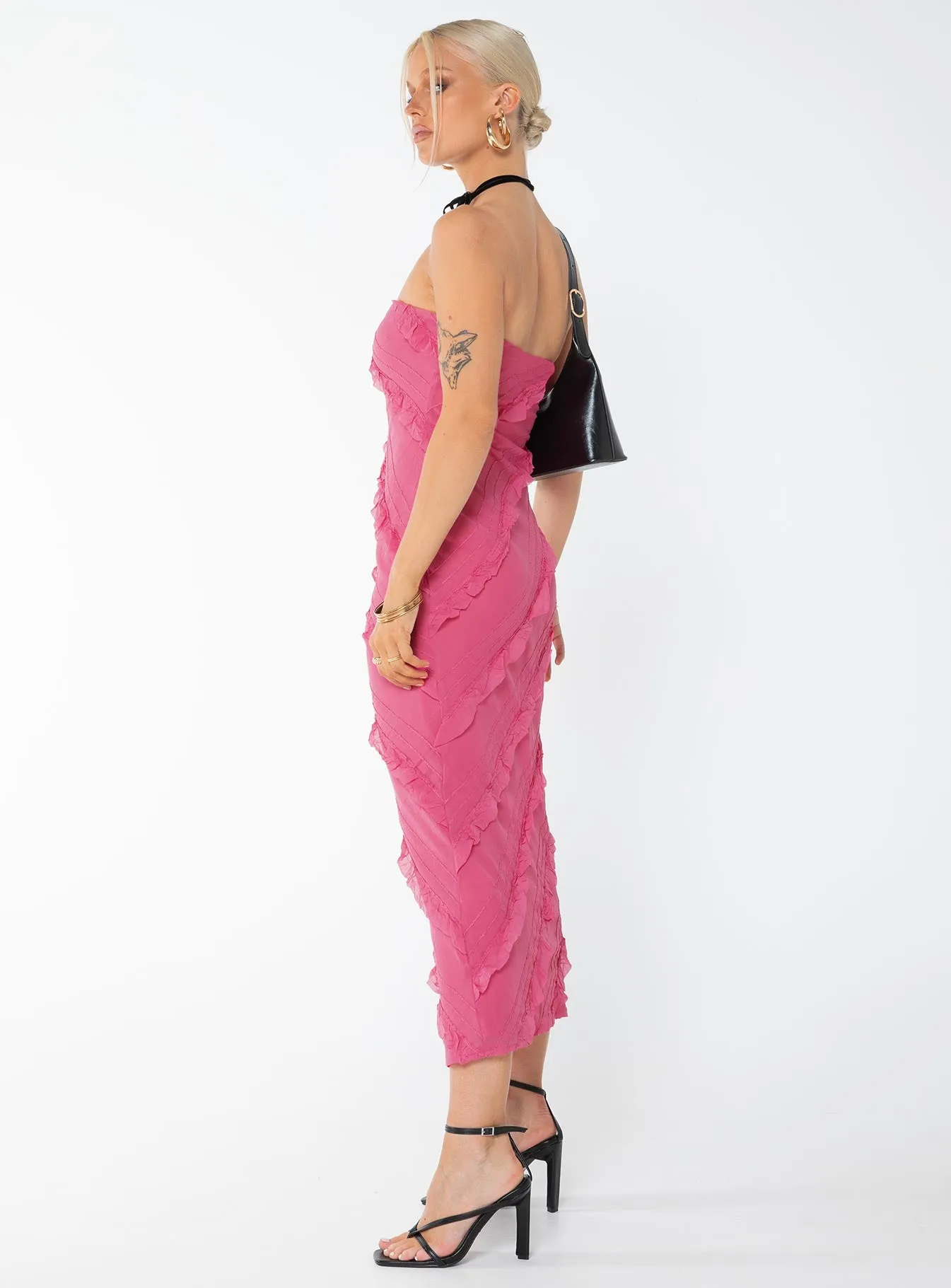 Baylie Maxi Dress Hot Pink sold by Princess Polly product image thumbnail 4