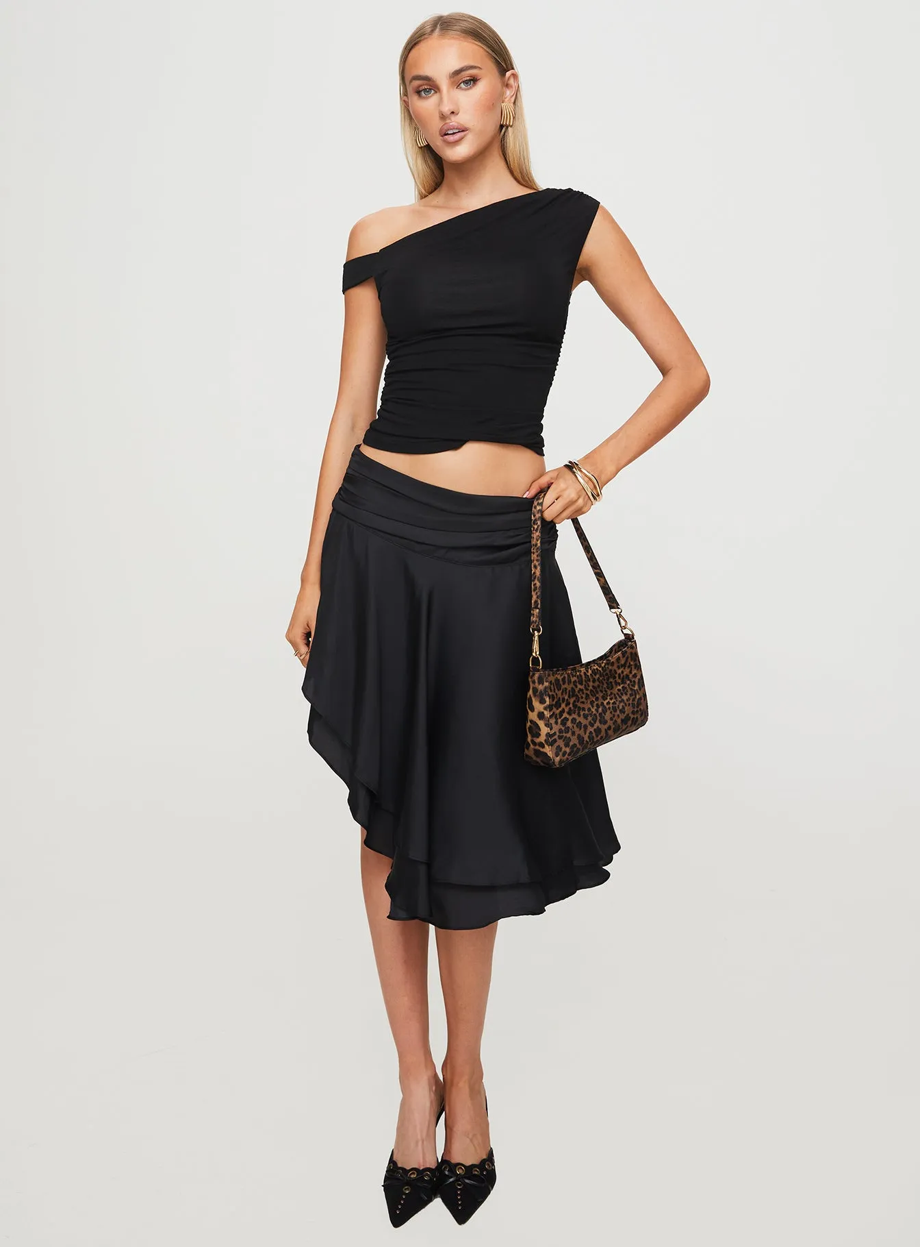Legacy Midi Skirt Onyx sold by Princess Polly product image thumbnail 3