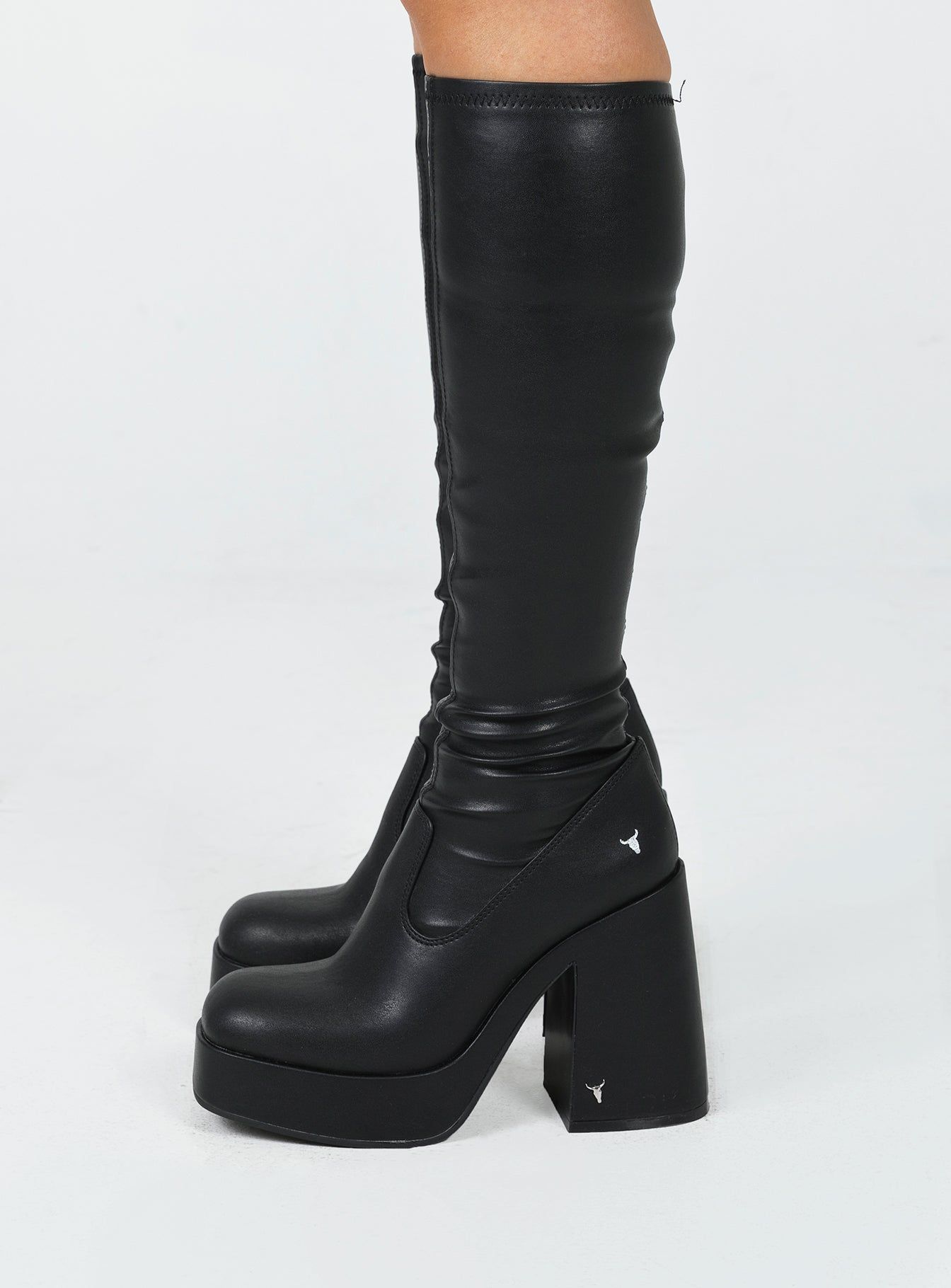 Windsor Smith Highkey Platform Knee High Boots Black sold by Princess Polly product image thumbnail 3