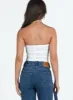 Jasmyne Tube Top White / Blue Floral sold by Princess Polly