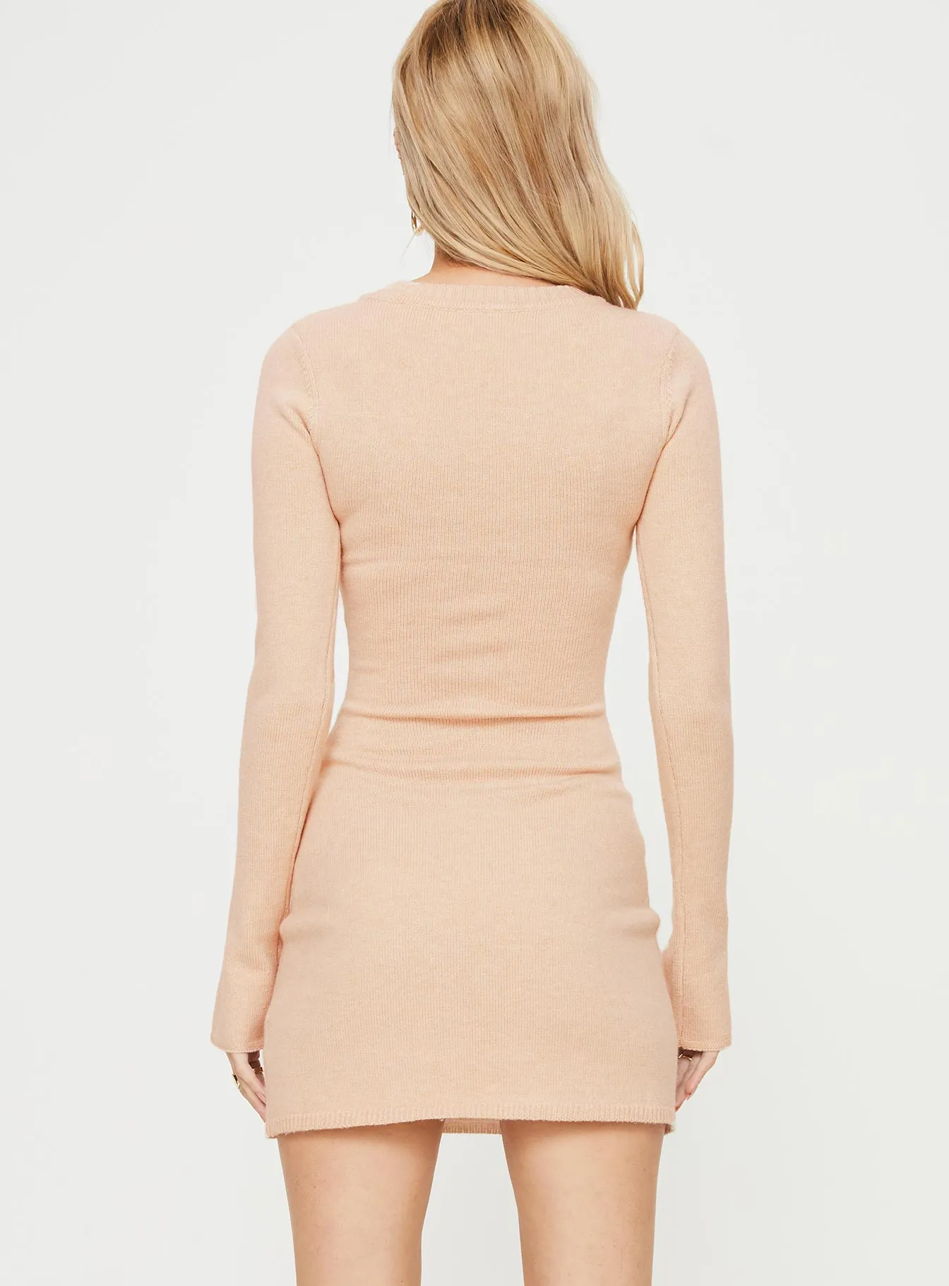 Heagen Knit Mini Dress Beige sold by Princess Polly product image thumbnail 5