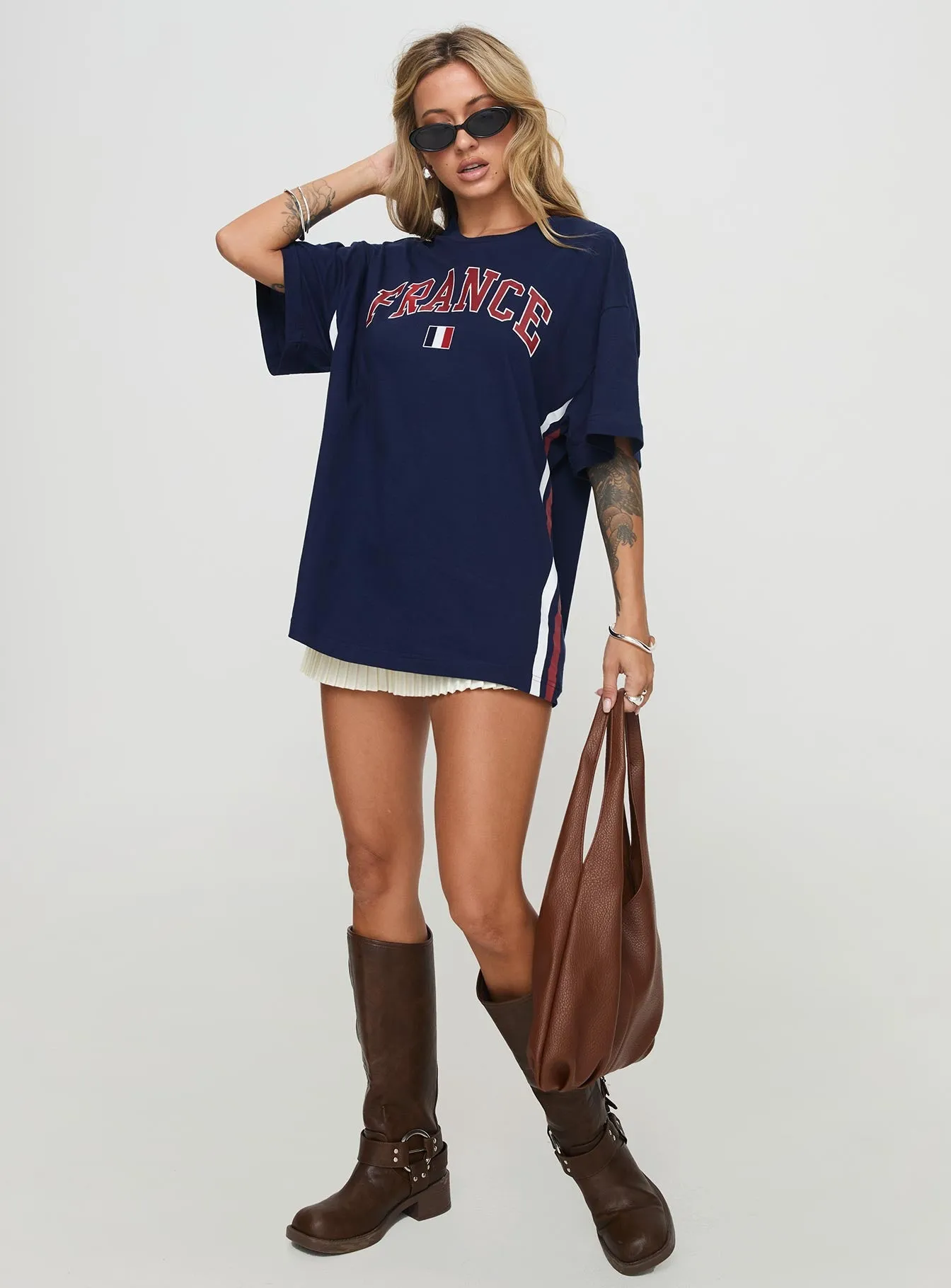 Goal France Oversized Tee Blue sold by Princess Polly product image thumbnail 3