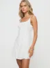 Elian Linen Blend Mini Dress White sold by Princess Polly