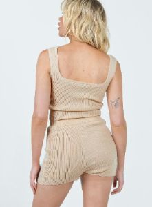 Maibelle Knit Shorts Beige sold by Princess Polly