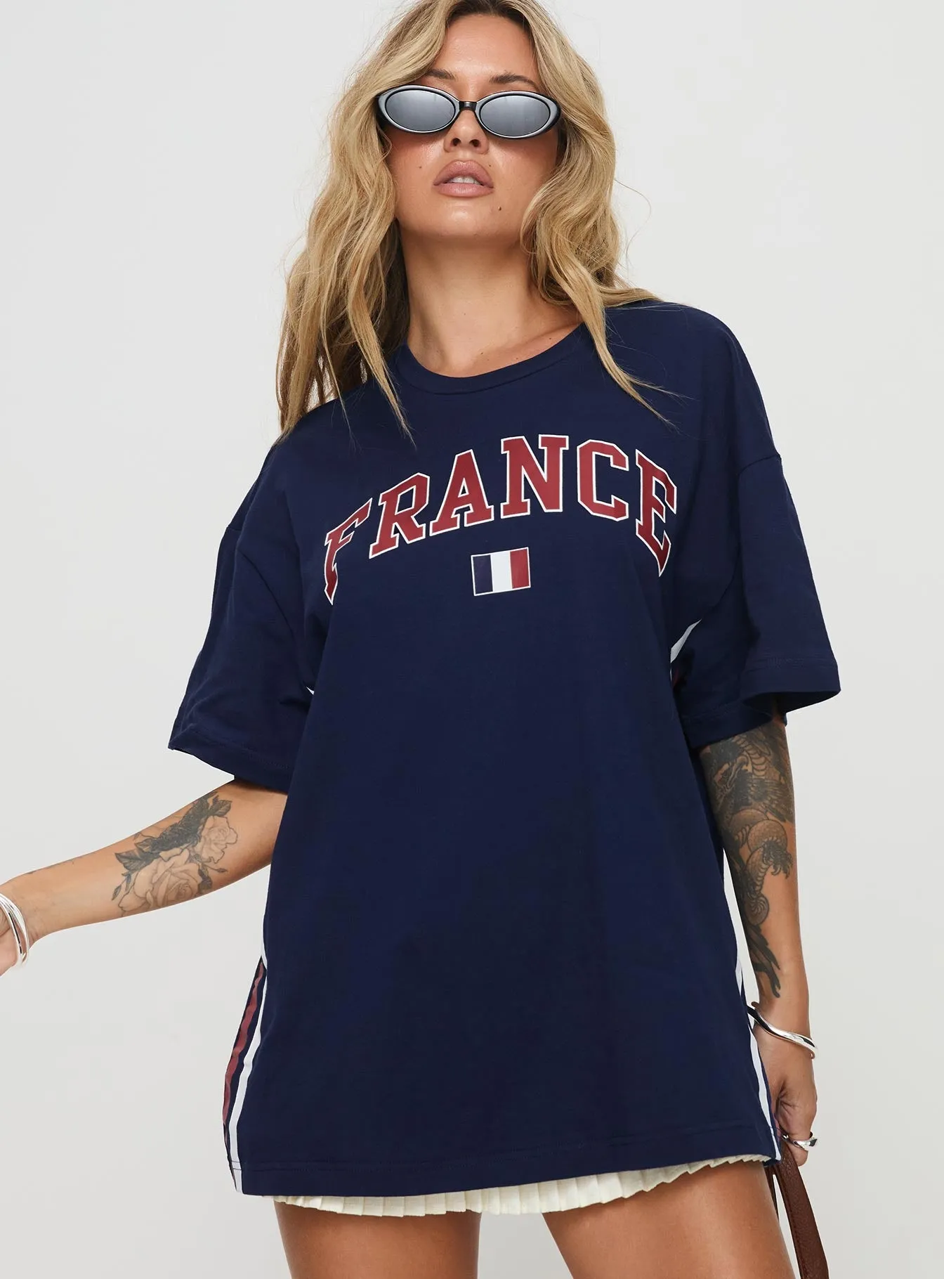 Goal France Oversized Tee Blue sold by Princess Polly product image thumbnail 2