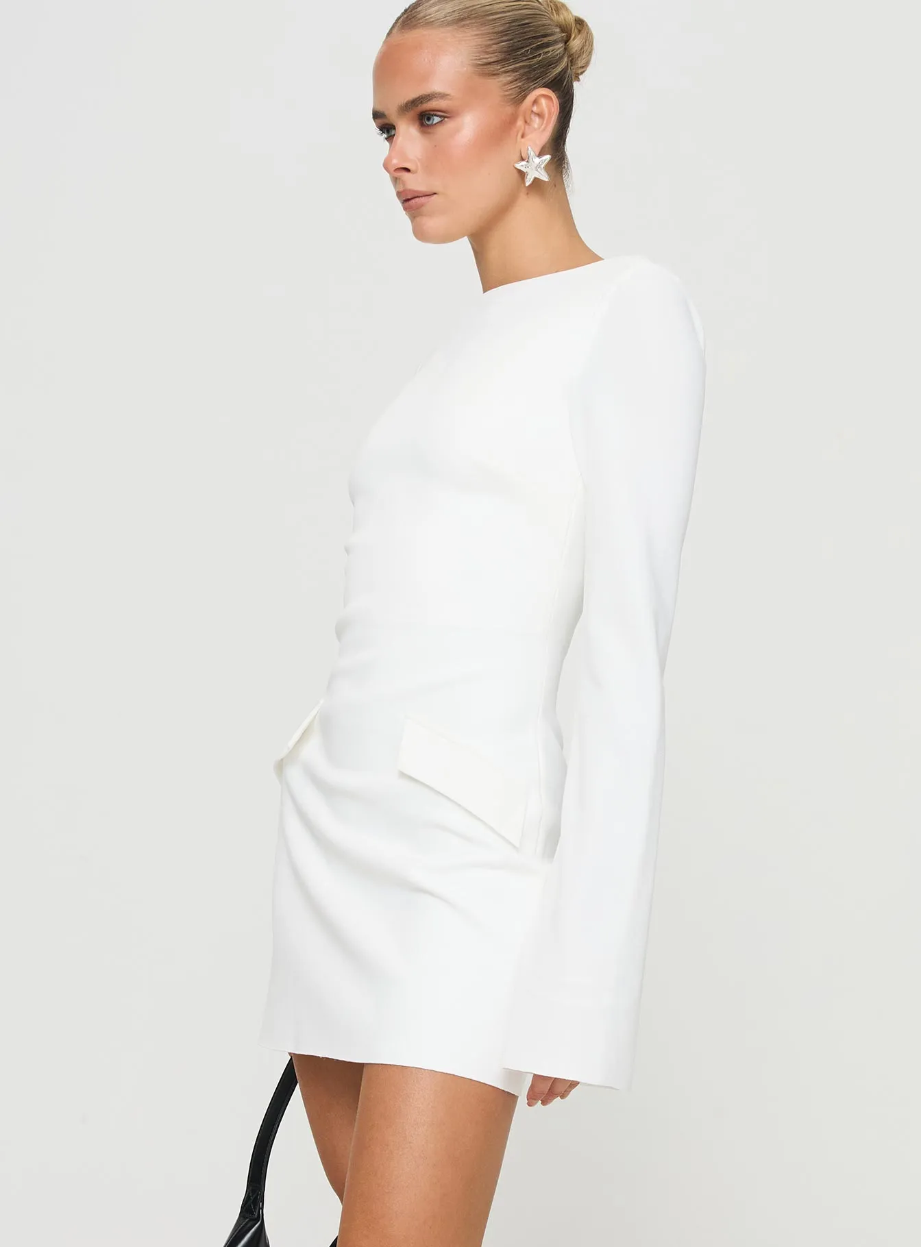 Carters Long Sleeve Mini Dress White Petite sold by Princess Polly product image thumbnail 4