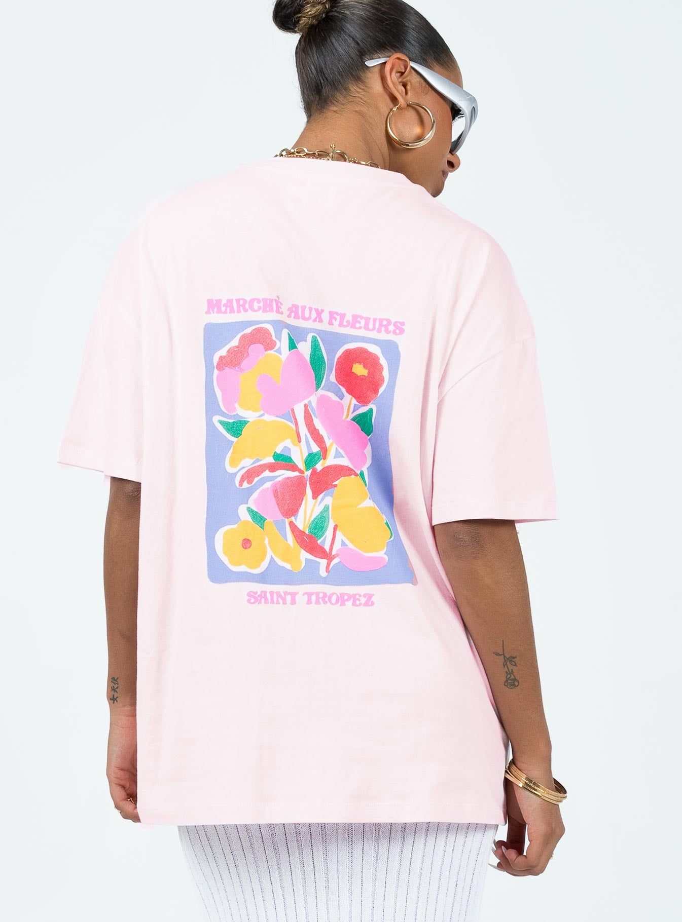 Flower Market Oversized Tee Pink sold by Princess Polly product image thumbnail 2