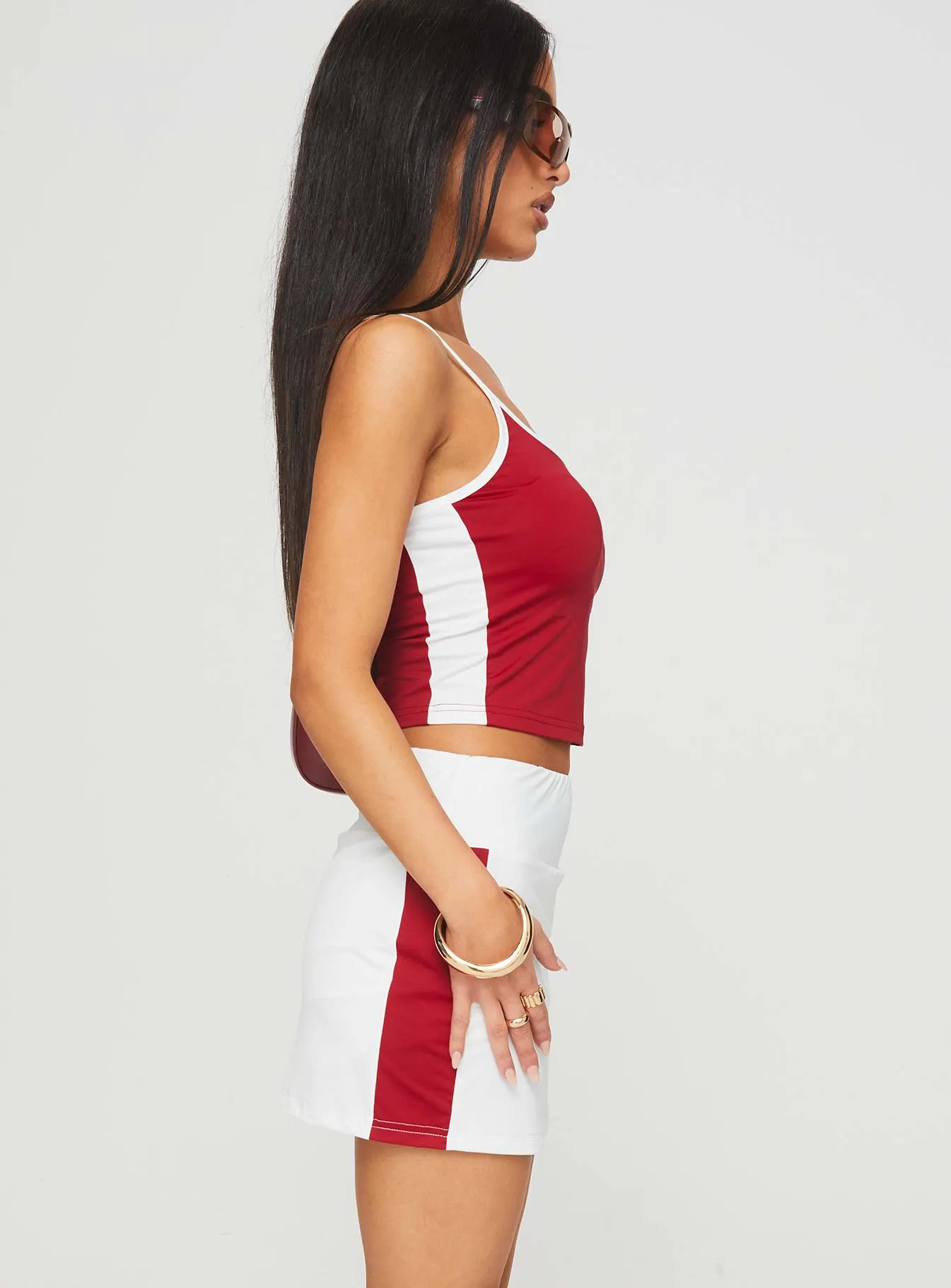 Tex Skort White / Red sold by Princess Polly product image thumbnail 4