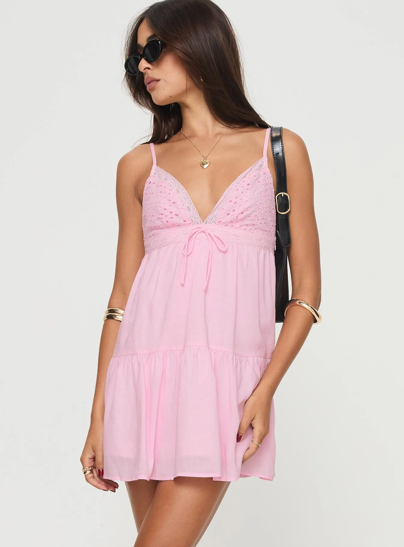 Nicoletta Mini Dress Light Pink Petite sold by Princess Polly product image thumbnail 2