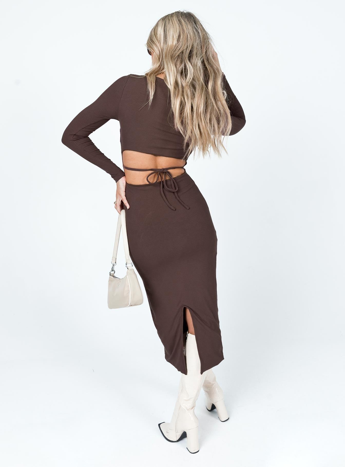 Nolan Midi Dress Brown sold by Princess Polly product image thumbnail 5