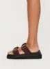 Ma Belle Sandals Brown Faux Suede sold by Princess Polly
