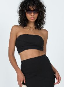 Oscar Strapless Top Black sold by Princess Polly
