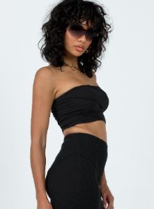 Oscar Strapless Top Black sold by Princess Polly