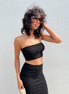 Oscar Strapless Top Black sold by Princess Polly