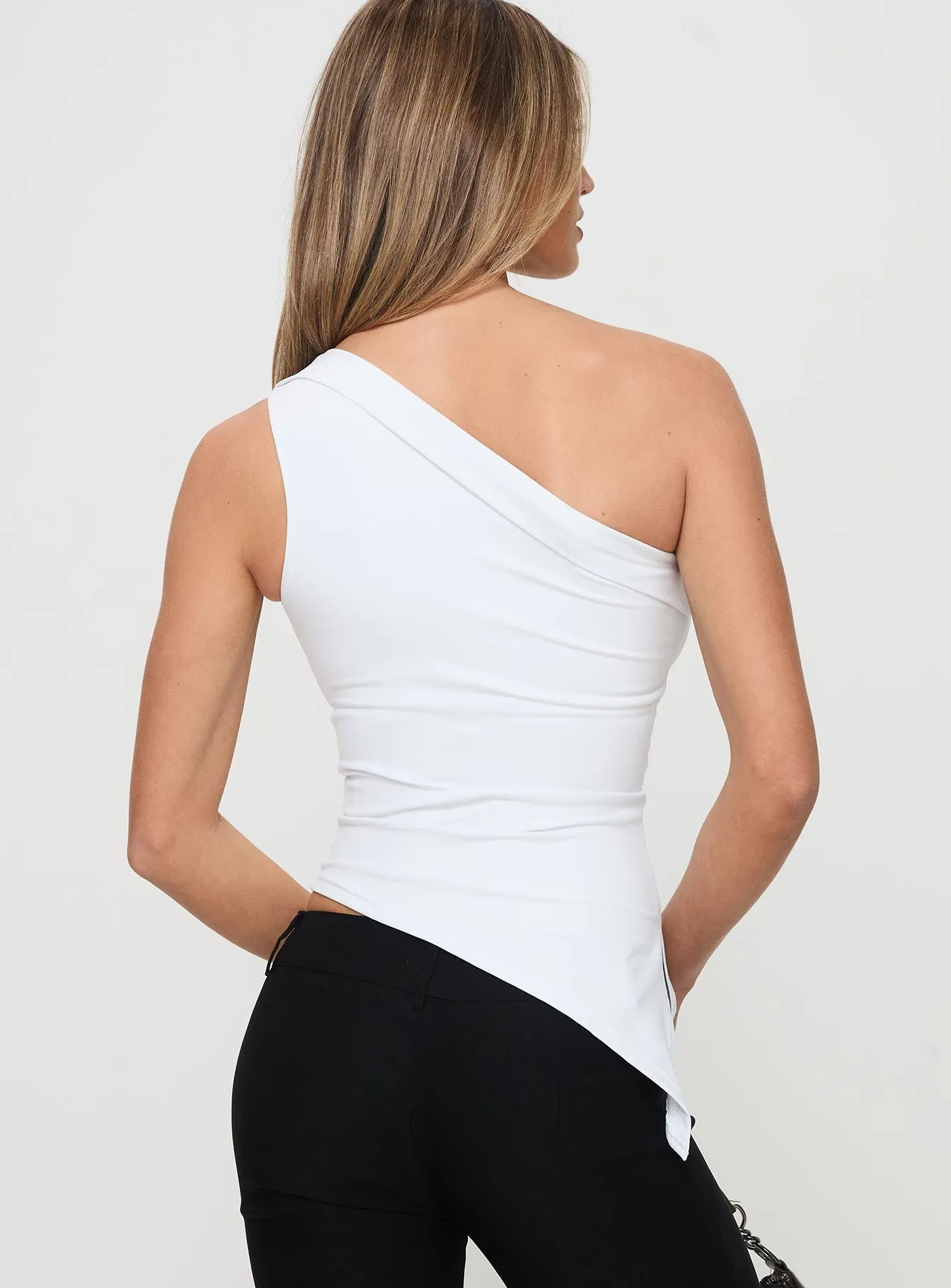 Lunah One Shoulder Top White sold by Princess Polly product image thumbnail 5