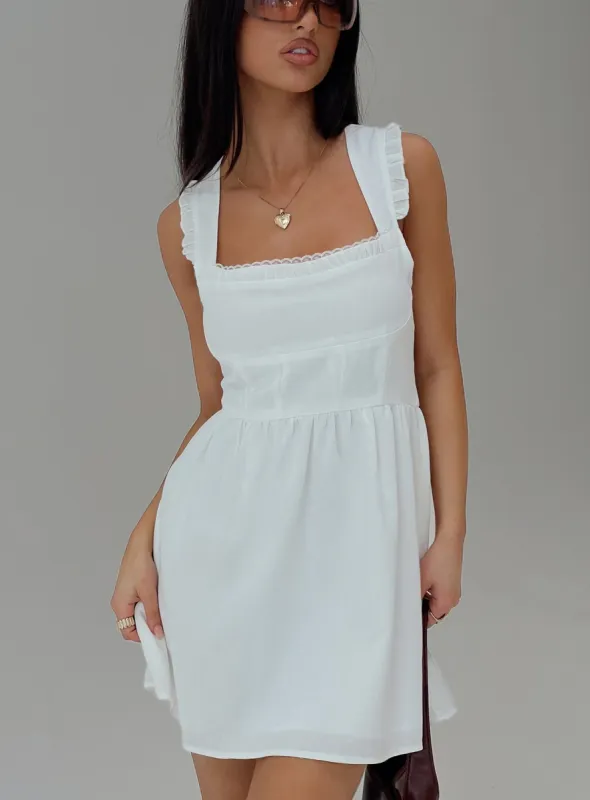 Mochi Mini Dress White sold by Princess Polly