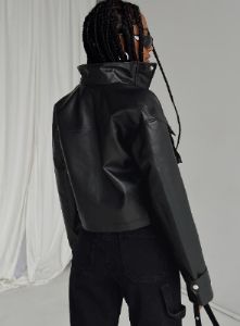 Clovelly Faux Leather Jacket Black sold by Princess Polly