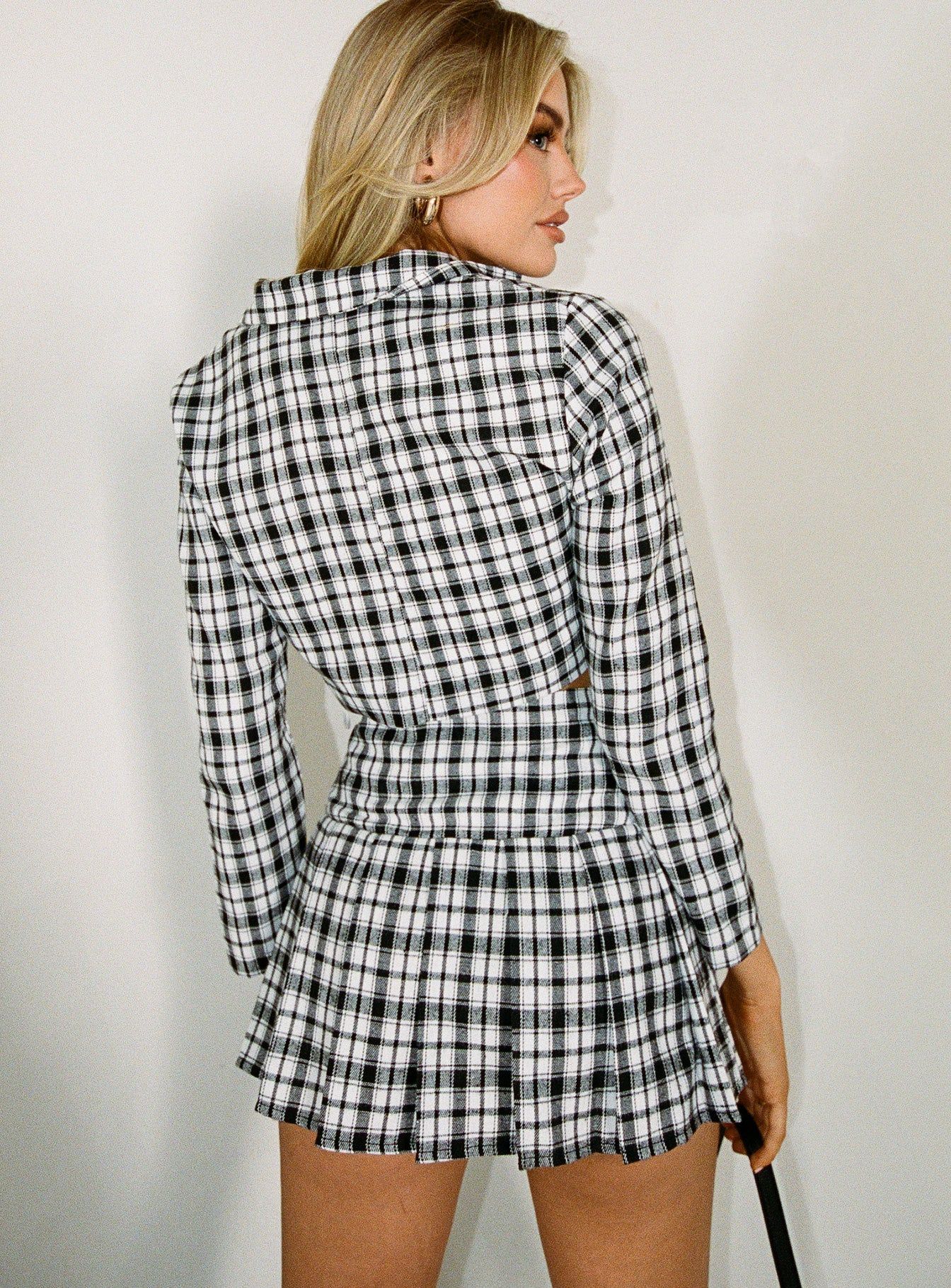 As If Mini Skirt Black Check sold by Princess Polly product image thumbnail 4