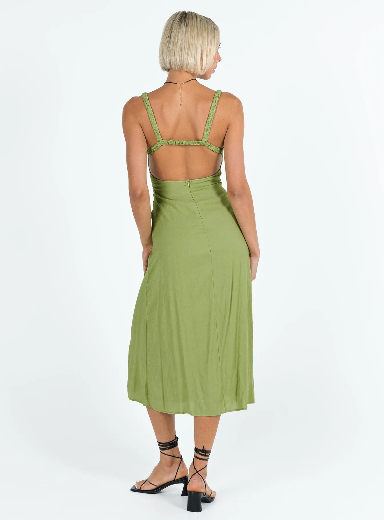 Georgia Midi Dress Green sold by Princess Polly product image thumbnail 5