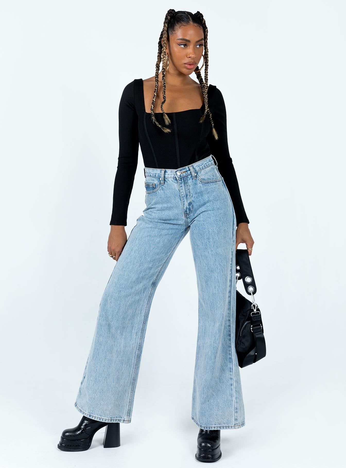 Hassie Long Sleeve Bodysuit Black sold by Princess Polly product image thumbnail 2